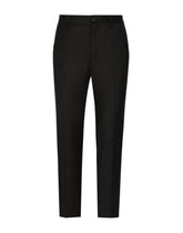Stretch wool pants with side bands -  | Dolce & Gabbana