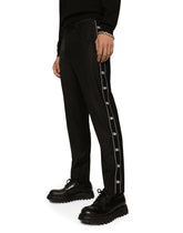 Stretch wool pants with side bands -  | Dolce & Gabbana