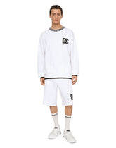 Jogging shorts with DG embroidery and DG Monogram -  | Dolce & Gabbana