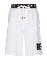 Jogging shorts with DG embroidery and DG Monogram -  | Dolce & Gabbana