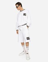 Jogging shorts with DG embroidery and DG Monogram -  | Dolce & Gabbana