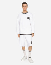 Jogging shorts with DG embroidery and DG Monogram -  | Dolce & Gabbana