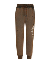 Washed jersey jogging pants with print -  | Dolce &amp; Gabbana