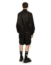 Satin jacquard cargo shorts with DG Monogram detail -  | Dolce & Gabbana
