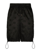 Satin jacquard cargo shorts with DG Monogram detail -  | Dolce & Gabbana
