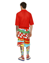 Jersey jogging shorts with carretto print -  | Dolce & Gabbana