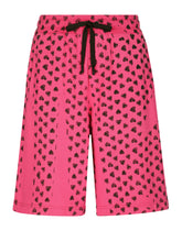 Jersey jogging shorts with DG heart print -  | Dolce & Gabbana