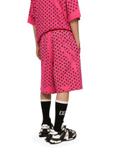 Jersey jogging shorts with DG heart print -  | Dolce & Gabbana