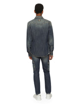 Blue wash skinny stretch cargo jeans -  | Dolce & Gabbana
