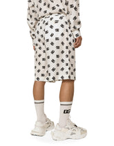 Cotton poplin shorts with DG Monogram print -  | Dolce & Gabbana