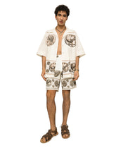 Coin print stretch drill Bermuda shorts -  | Dolce & Gabbana