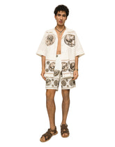 Coin print stretch drill Bermuda shorts -  | Dolce & Gabbana