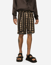 Coin print silk Bermuda shorts -  | Dolce &amp; Gabbana