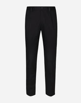 Stretch cotton pants with stretch waistband -  | Dolce & Gabbana