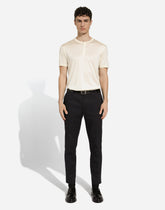 Stretch cotton pants with stretch waistband -  | Dolce & Gabbana