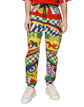 Carretto-print poplin cargo pants -  | Dolce & Gabbana