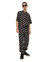 Nylon jogging pants with DG Monogram print -  | Dolce &amp; Gabbana