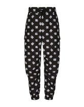 Nylon jogging pants with DG Monogram print -  | Dolce &amp; Gabbana