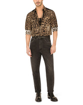 Gray wash high-waisted jeans -  | Dolce & Gabbana