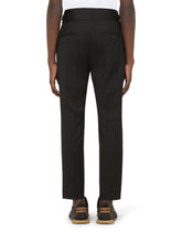 Stretch wool pants with belt -  | Dolce &amp; Gabbana