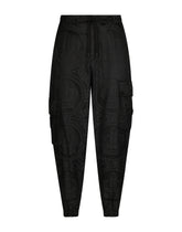 Crown-design nylon jacquard cargo pants with tag -  | Dolce & Gabbana