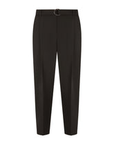 Gabardine pants with adjustable belt -  | Dolce & Gabbana