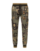 Jogging pants with all-over logo print -  | Dolce & Gabbana
