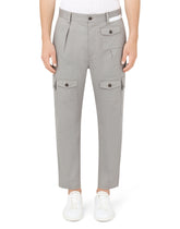 Stretch cotton pants with multiple pockets -  | Dolce & Gabbana