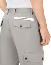 Stretch cotton pants with multiple pockets -  | Dolce & Gabbana