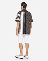 Stretch cotton shorts with DG embroidery -  | Dolce & Gabbana