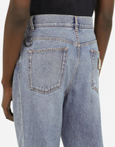 Blue wash high-waisted jeans -  | Dolce & Gabbana