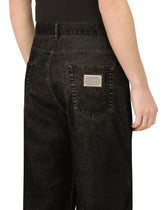Oversize black wash jeans -  | Dolce & Gabbana