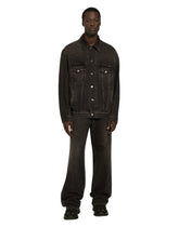 Oversize gray washed denim jeans -  | Dolce &amp; Gabbana