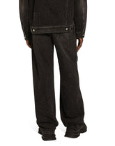 Oversize gray washed denim jeans -  | Dolce &amp; Gabbana