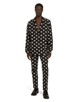 Poplin pants with DG logo print -  | Dolce & Gabbana