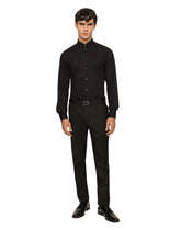 Stretch technical wool tuxedo pants -  | Dolce &amp; Gabbana
