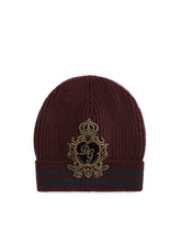Knit wool hat with DG patch -  | Dolce & Gabbana