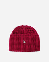 Knit wool hat with DG patch -  | Dolce &amp; Gabbana