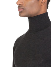Wool turtle-neck sweater with DG embroidery -  | Dolce & Gabbana