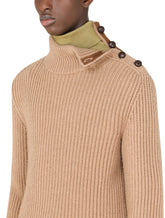 Turtle-neck sweater in camel wool -  | Dolce &amp; Gabbana