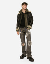 Grandad neck top in virgin wool -  | Dolce & Gabbana