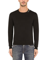 Silk and cotton round-neck sweater -  | Dolce & Gabbana