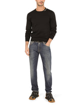 Silk and cotton round-neck sweater -  | Dolce & Gabbana