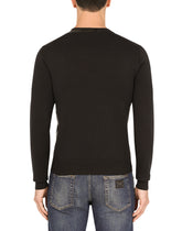 Silk and cotton round-neck sweater -  | Dolce & Gabbana