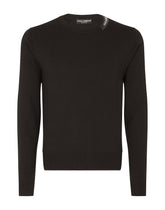 Silk and cotton round-neck sweater -  | Dolce & Gabbana