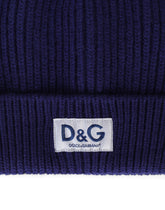 Knit wool hat with DG patch -  | Dolce & Gabbana