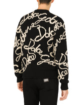 Cashmere round-neck sweater with Dolce&amp;Gabbana embroidery -  | Dolce &amp; Gabbana