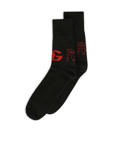 Stretch cotton socks with jacquard DG logo -  | Dolce &amp; Gabbana