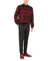 Round-neck jacquard sweater with Dolce&Gabbana detailing -  | Dolce & Gabbana