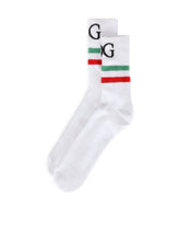 Cotton socks with jacquard DG logo -  | Dolce &amp; Gabbana